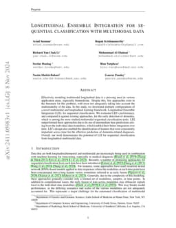 Longitudinal Ensemble Integration for sequential classification with
  multimodal data