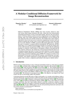 A Modular Conditional Diffusion Framework for Image Reconstruction