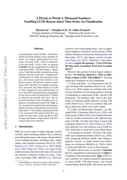 A Picture is Worth A Thousand Numbers: Enabling LLMs Reason about Time Series via Visualization