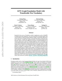 GFT: Graph Foundation Model with Transferable Tree Vocabulary