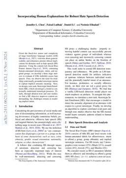 Incorporating Human Explanations for Robust Hate Speech Detection