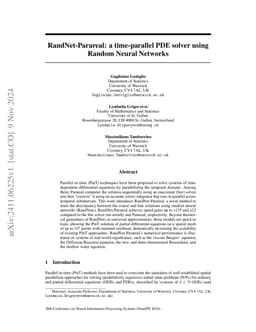 RandNet-Parareal: a time-parallel PDE solver using Random Neural
  Networks