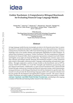 Golden Touchstone: A Comprehensive Bilingual Benchmark for Evaluating
  Financial Large Language Models