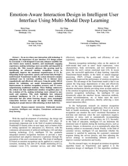 Emotion-Aware Interaction Design in Intelligent User Interface Using
  Multi-Modal Deep Learning