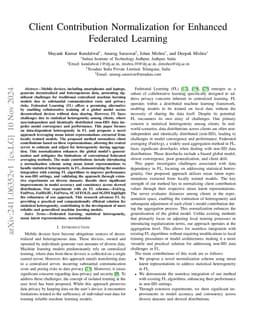 Client Contribution Normalization for Enhanced Federated Learning