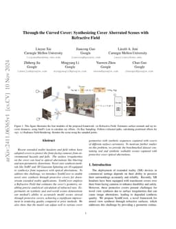 Through the Curved Cover: Synthesizing Cover Aberrated Scenes with
  Refractive Field