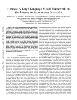 Hermes: A Large Language Model Framework on the Journey to Autonomous
  Networks