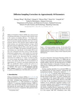 Diffusion Sampling Correction via Approximately 10 Parameters
