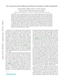 Few measurement shots challenge generalization in learning to classify
  entanglement