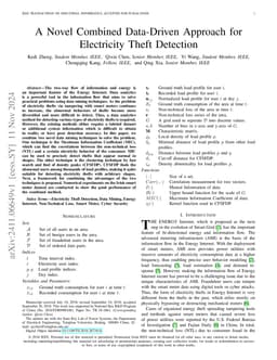 A Novel Combined Data-Driven Approach for Electricity Theft Detection