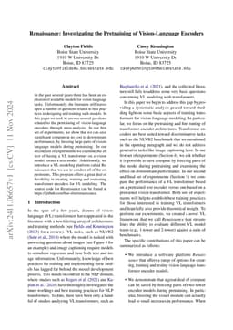Renaissance: Investigating the Pretraining of Vision-Language Encoders