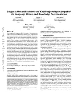 Bridge: A Unified Framework to Knowledge Graph Completion via Language Models and Knowledge Representation