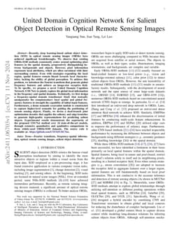 United Domain Cognition Network for Salient Object Detection in Optical
  Remote Sensing Images