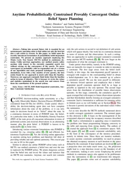 Anytime Probabilistically Constrained Provably Convergent Online Belief
  Space Planning