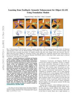 Learning from Feedback: Semantic Enhancement for Object SLAM Using
  Foundation Models