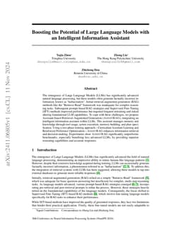 AssistRAG: Boosting the Potential of Large Language Models with an
  Intelligent Information Assistant