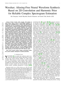 Wavehax: Aliasing-Free Neural Waveform Synthesis Based on 2D Convolution
  and Harmonic Prior for Reliable Complex Spectrogram Estimation