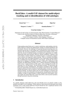 BuckTales : A multi-UAV dataset for multi-object tracking and
  re-identification of wild antelopes