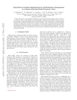 Data-Driven Gradient Optimization for Field Emission Management in a
  Superconducting Radio-Frequency Linac