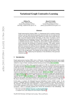 Variational Graph Contrastive Learning