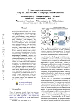 Contextualized Evaluations: Taking the Guesswork Out of Language Model
  Evaluations