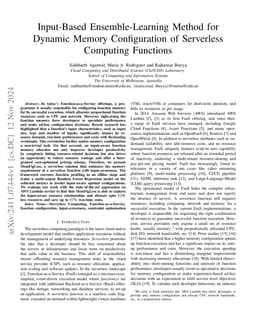Input-Based Ensemble-Learning Method for Dynamic Memory Configuration of
  Serverless Computing Functions