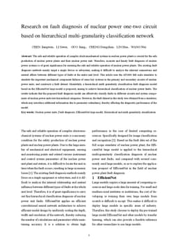 Research on fault diagnosis of nuclear power first-second circuit based
  on hierarchical multi-granularity classification network