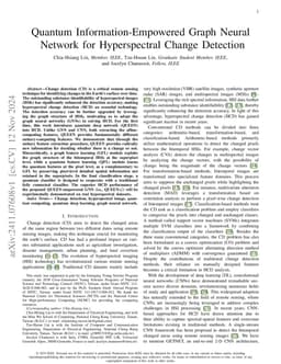 Quantum Information-Empowered Graph Neural Network for Hyperspectral
  Change Detection