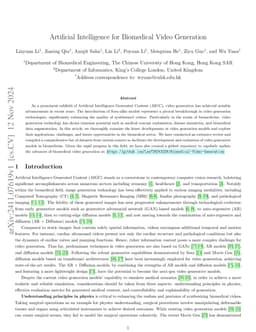 Artificial Intelligence for Biomedical Video Generation
