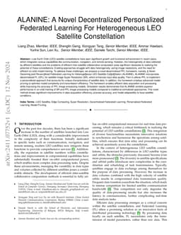 ALANINE: A Novel Decentralized Personalized Federated Learning For
  Heterogeneous LEO Satellite Constellation
