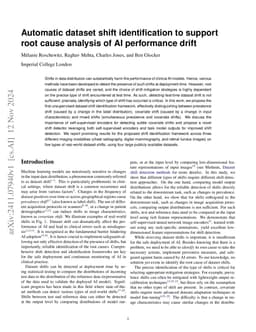 Automatic dataset shift identification to support root cause analysis of
  AI performance drift