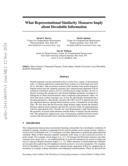 What Representational Similarity Measures Imply about Decodable
  Information
