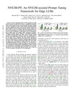 NVCiM-PT: An NVCiM-assisted Prompt Tuning Framework for Edge LLMs