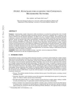 CMiNet: R package for learning the Consensus Microbiome Network