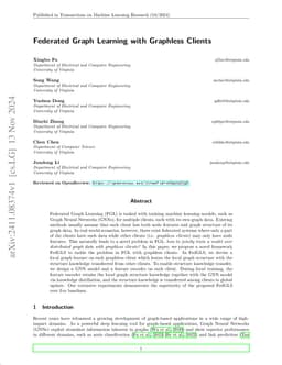 Federated Graph Learning with Graphless Clients