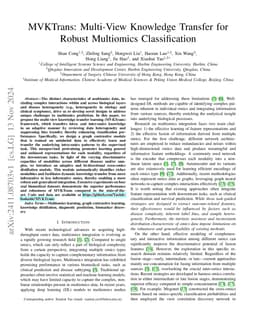MVKTrans: Multi-View Knowledge Transfer for Robust Multiomics
  Classification
