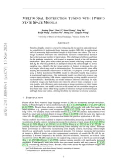 Multimodal Instruction Tuning with Hybrid State Space Models