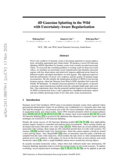 4D Gaussian Splatting in the Wild with Uncertainty-Aware Regularization