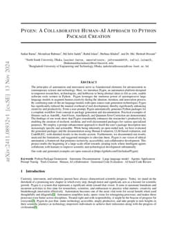 PyGen: A Collaborative Human-AI Approach to Python Package Creation