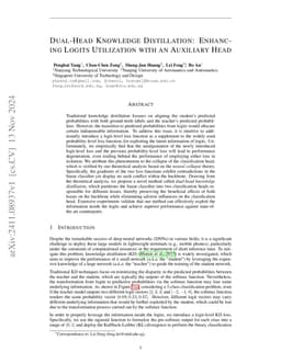 Dual-Head Knowledge Distillation: Enhancing Logits Utilization with an
  Auxiliary Head