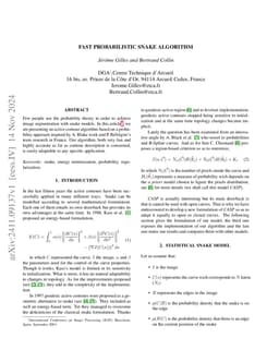 Fast probabilistic snake algorithm