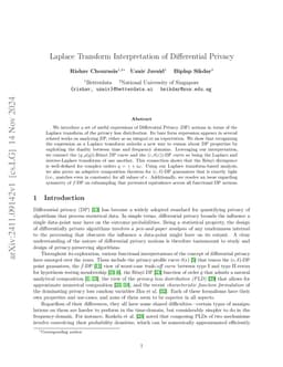 Laplace Transform Interpretation of Differential Privacy