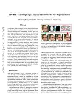 LLV-FSR: Exploiting Large Language-Vision Prior for Face
  Super-resolution
