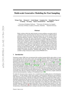 Multi-scale Generative Modeling for Fast Sampling