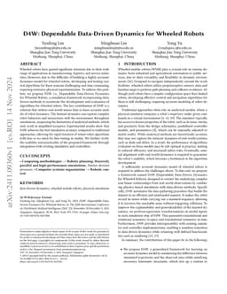 D4W: Dependable Data-Driven Dynamics for Wheeled Robots