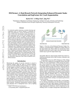 DSCformer: A Dual-Branch Network Integrating Enhanced Dynamic Snake
  Convolution and SegFormer for Crack Segmentation