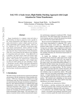 SAG-ViT: A Scale-Aware, High-Fidelity Patching Approach with Graph Attention for Vision Transformers