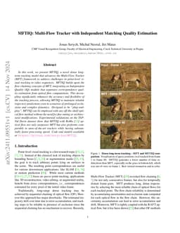 MFTIQ: Multi-Flow Tracker with Independent Matching Quality Estimation
