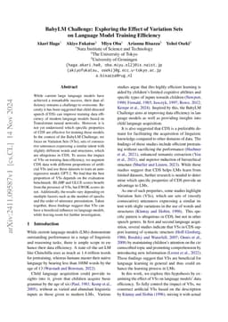 BabyLM Challenge: Exploring the Effect of Variation Sets on Language Model Training Efficiency