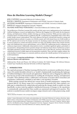 How do Machine Learning Models Change?